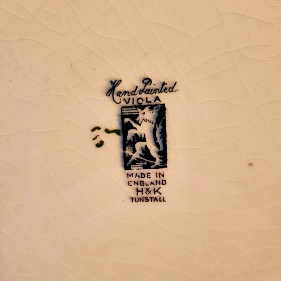 Amazing Condition H & K Tunstall, England, Art Deco "Viola" Cake Plate & Server - Picture 4 of 8